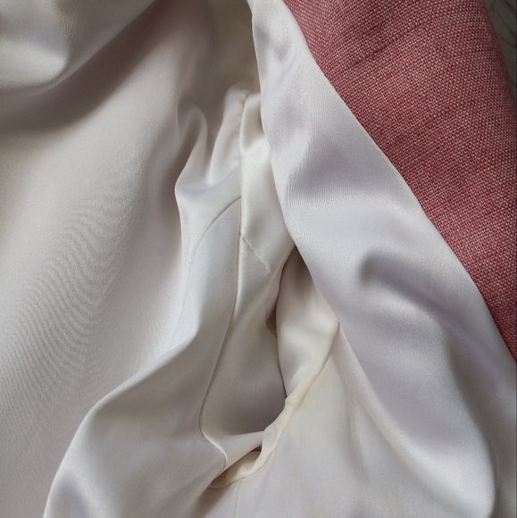 Smythe Linen Equestrian Leather Elbow Patch Blazer Pink Melange 4 - Picture 8 of 16